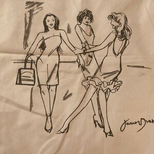 🌈 Junior drake dust bag with three women and signature 21 x21”